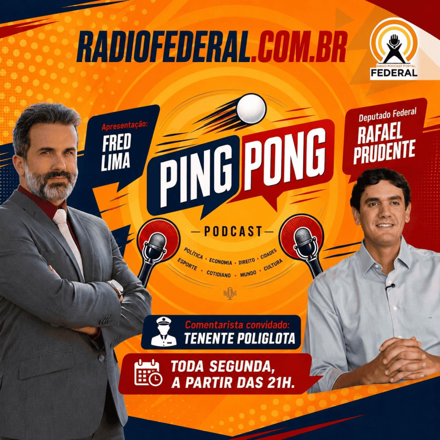 Rafael Prudente abre nova temporada do programa Ping Pong na Rádio Federal