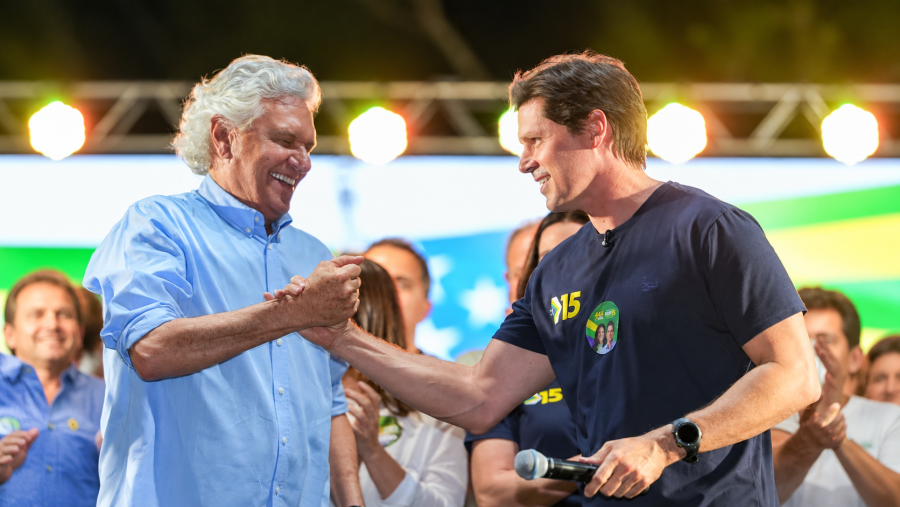 Na véspera da eleição, Caiado defende continuidade com Daniel Vilela em Goiás