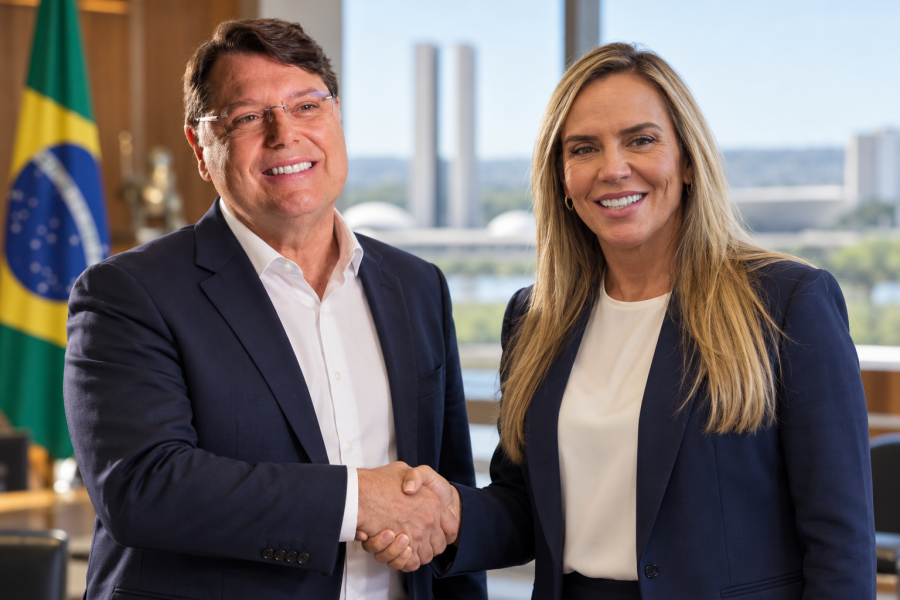 Apoio de Kiko Caputo fortalece Celina Leão na disputa pelo Governo do DF